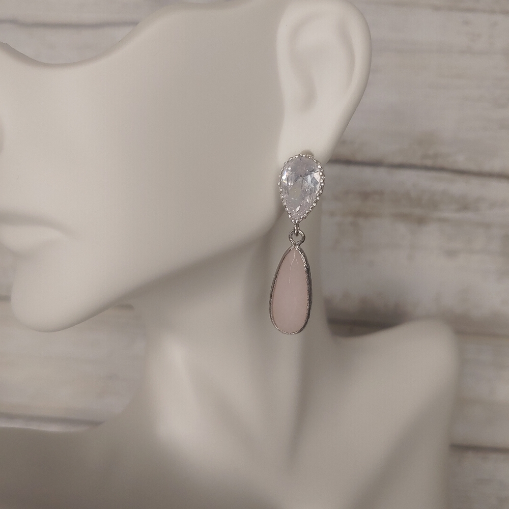 Rose Quartz Drop Earrings